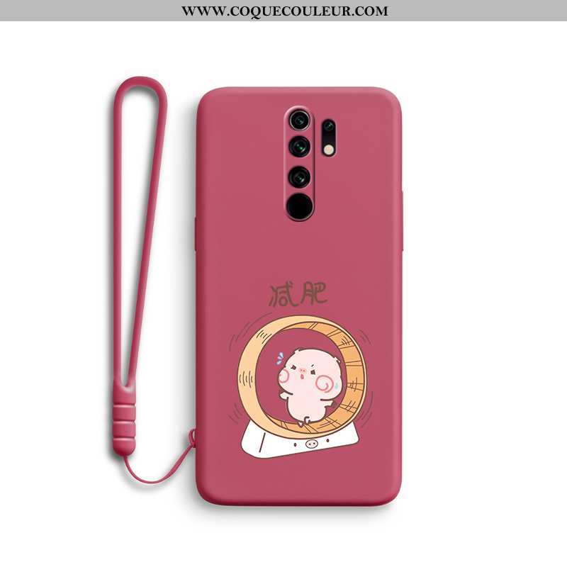 Étui Xiaomi Redmi 9 Tendance Personnalité Coque, Coque Xiaomi Redmi 9 Légère Tout Compris Rouge