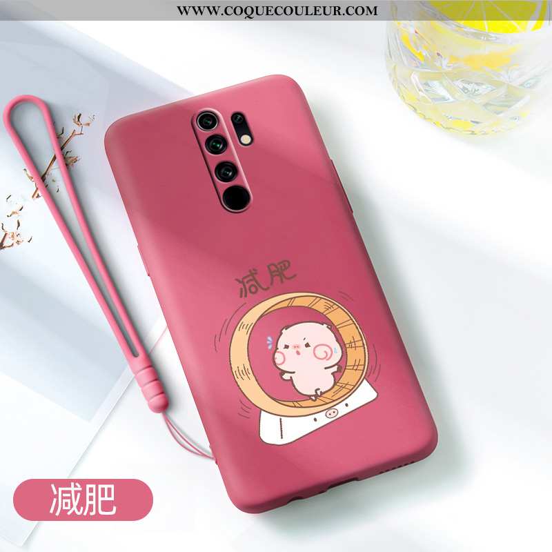 Étui Xiaomi Redmi 9 Tendance Personnalité Coque, Coque Xiaomi Redmi 9 Légère Tout Compris Rouge