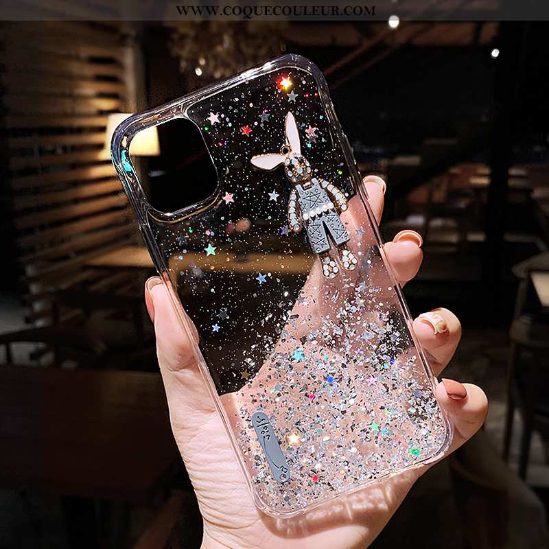 Coque iPhone 12 Pro Max Transparent Luxe Incassable, Housse iPhone 12 Pro Max Personnalité Étui Blan