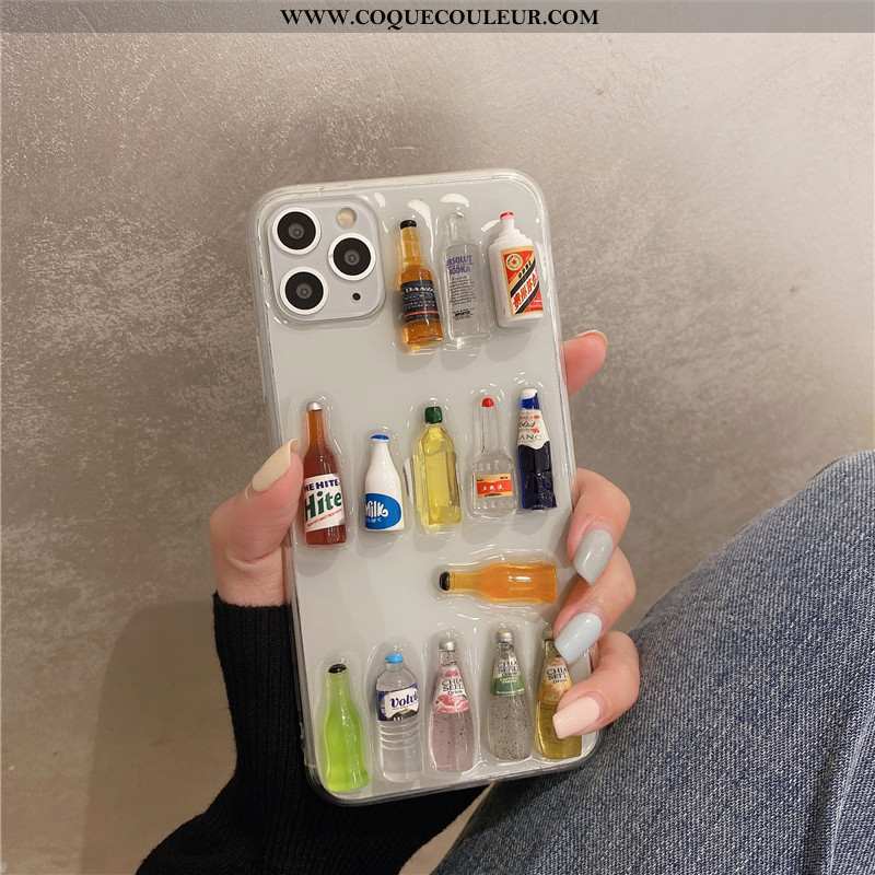 Coque iPhone 12 Pro Max Créatif Blanc Incassable, Housse iPhone 12 Pro Max Ultra Téléphone Portable 