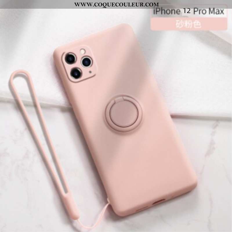 Étui iPhone 12 Pro Max Silicone Coque Incassable, iPhone 12 Pro Max Personnalité Rose