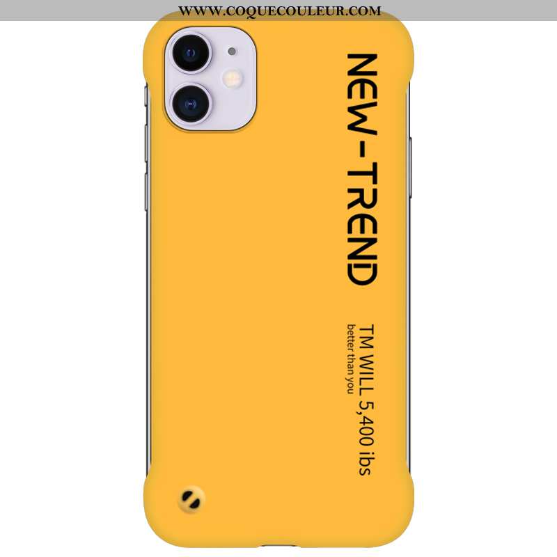 Étui iPhone 12 Créatif Jaune Personnalité, Coque iPhone 12 Ultra Border