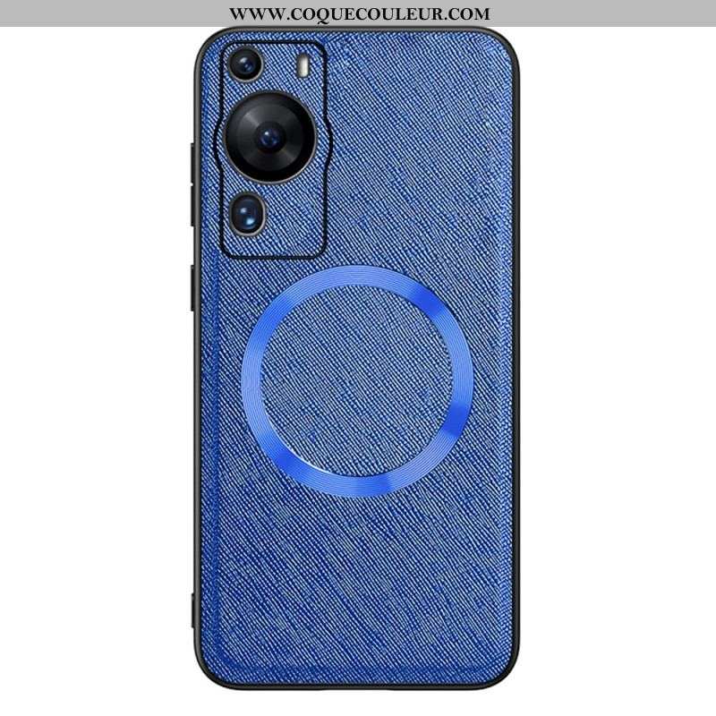 Coque Huawei P60 Pro Simili Cuir Compatible Magsafe