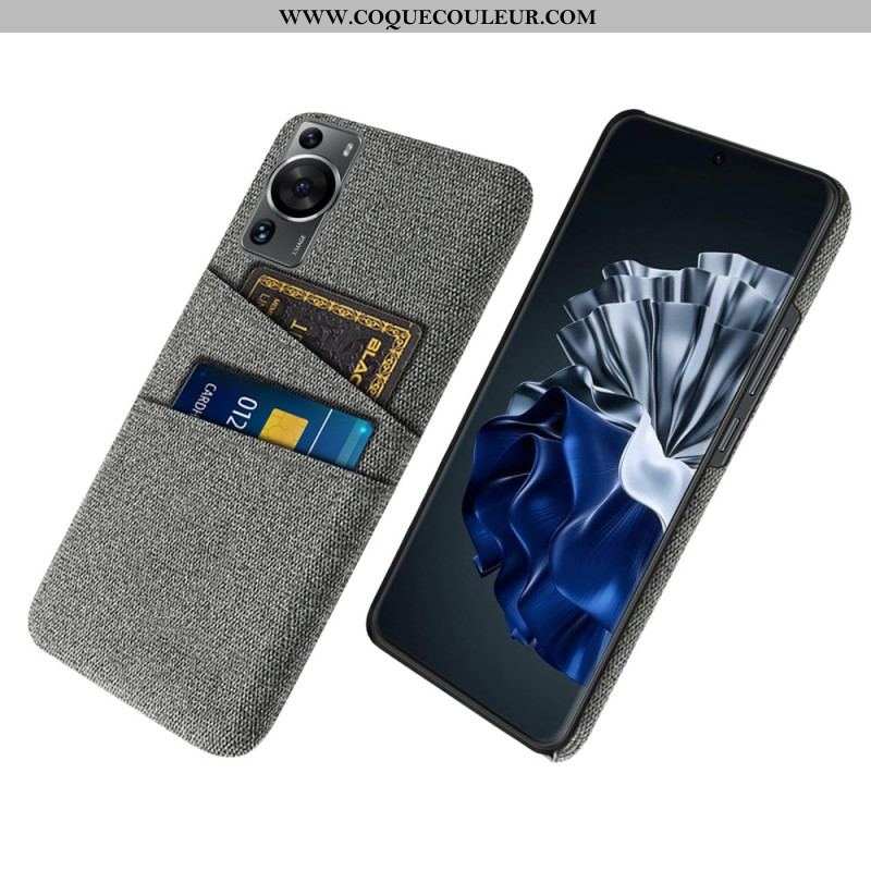 Coque Huawei P60 Pro Tissu Porte-Cartes