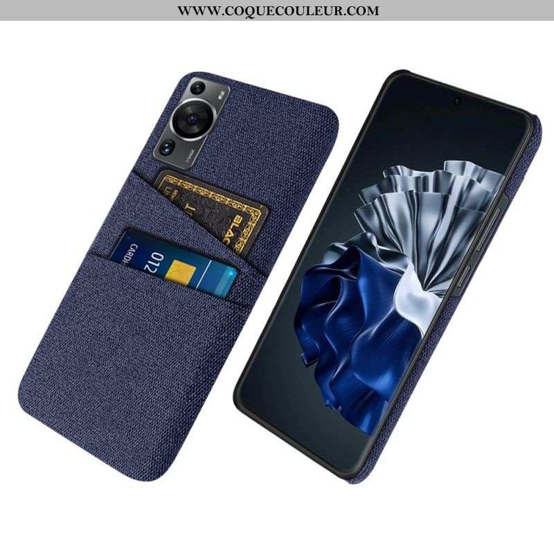 Coque Huawei P60 Pro Tissu Porte-Cartes