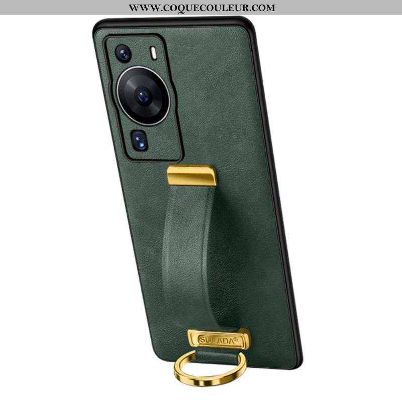 Coque Huawei P60 Pro avec Sangle et Anneau Supports