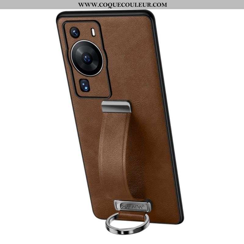 Coque Huawei P60 Pro avec Sangle et Anneau Supports