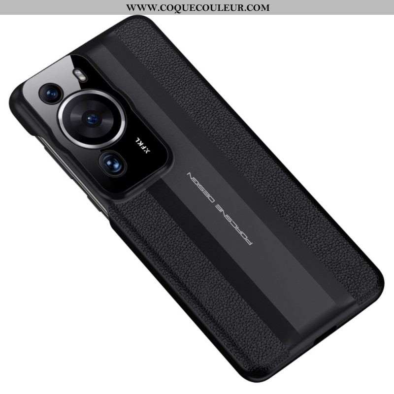 Coque Huawei P60 Pro Cuir Véritable