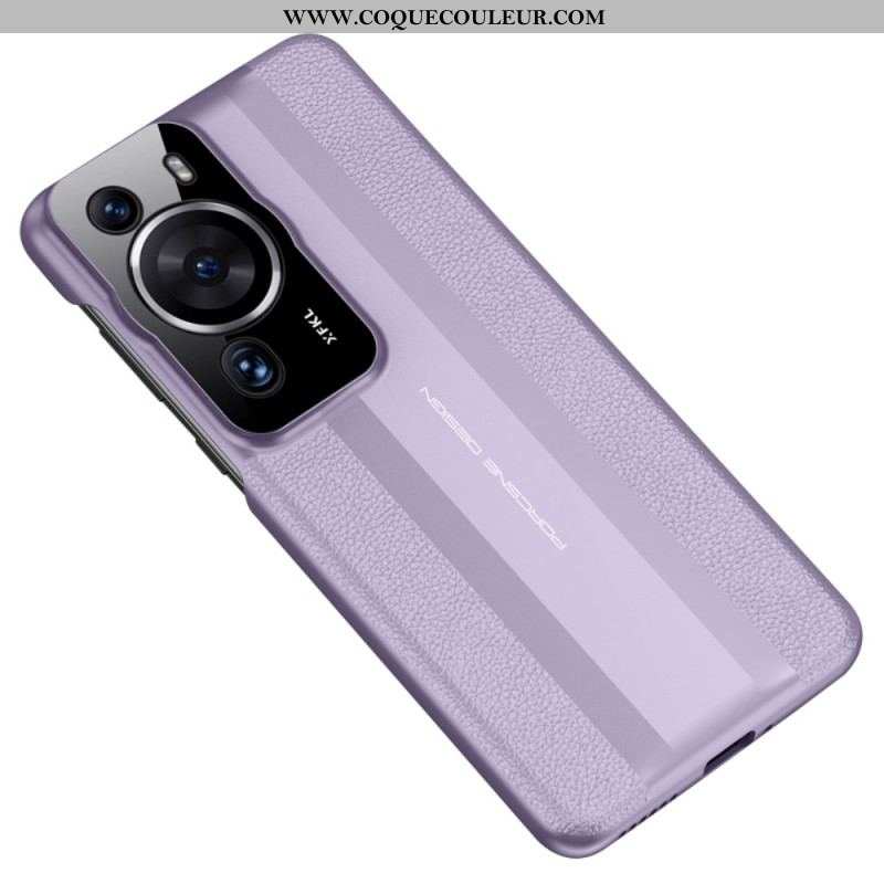 Coque Huawei P60 Pro Cuir Véritable