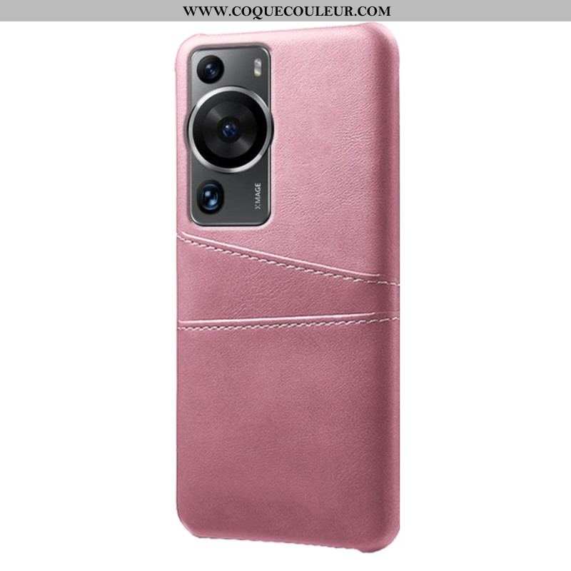 Coque Huawei P60 Pro Effet Cuir Porte-Cartes