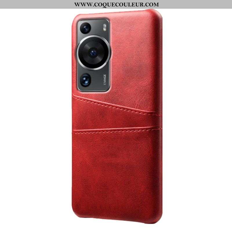 Coque Huawei P60 Pro Effet Cuir Porte-Cartes