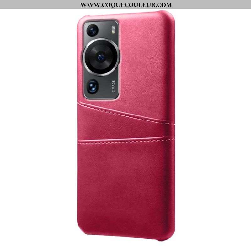 Coque Huawei P60 Pro Effet Cuir Porte-Cartes