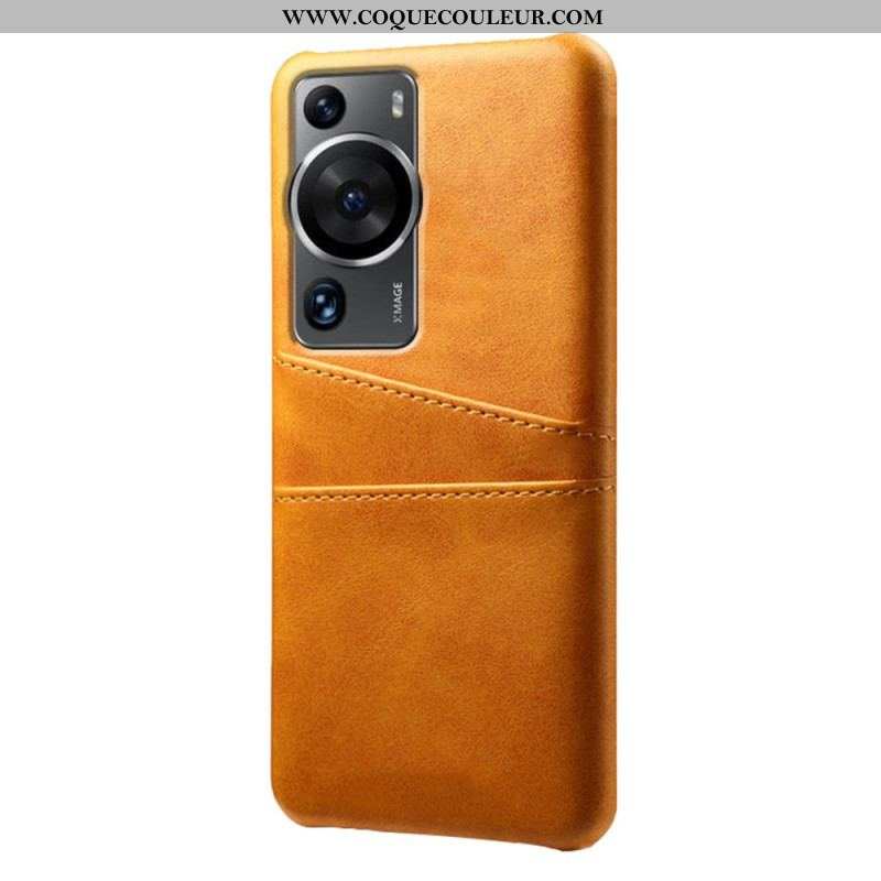 Coque Huawei P60 Pro Effet Cuir Porte-Cartes