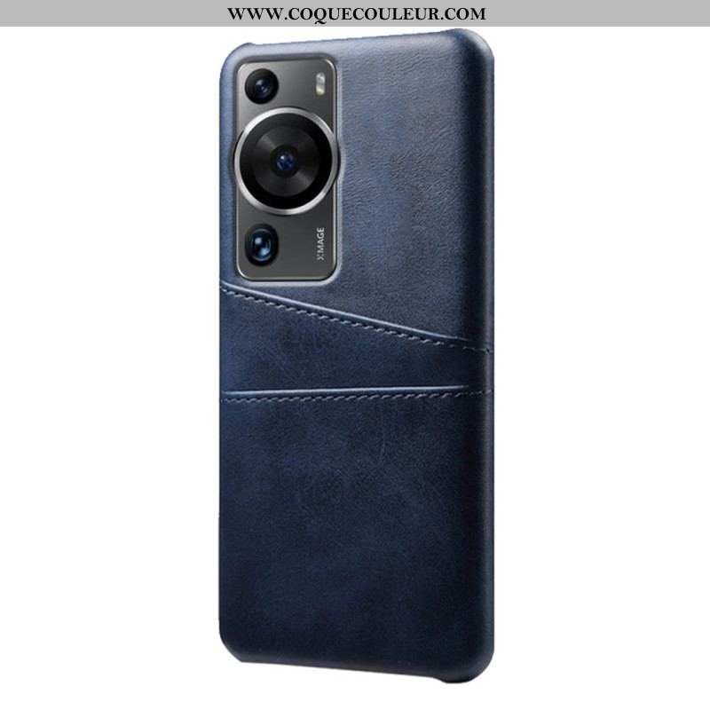 Coque Huawei P60 Pro Effet Cuir Porte-Cartes