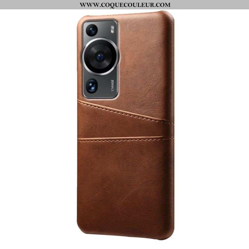 Coque Huawei P60 Pro Effet Cuir Porte-Cartes