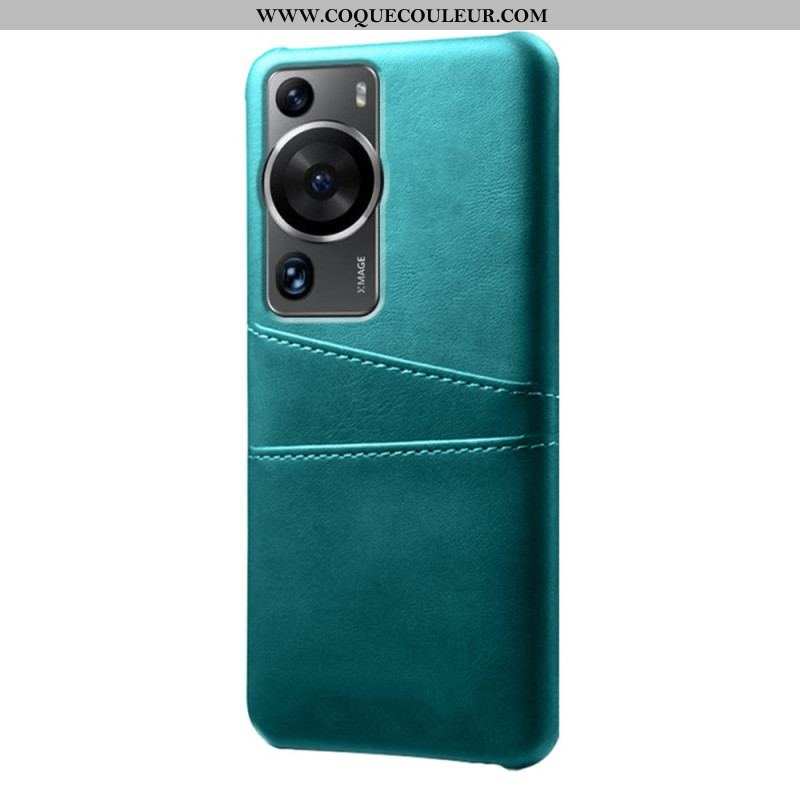 Coque Huawei P60 Pro Effet Cuir Porte-Cartes