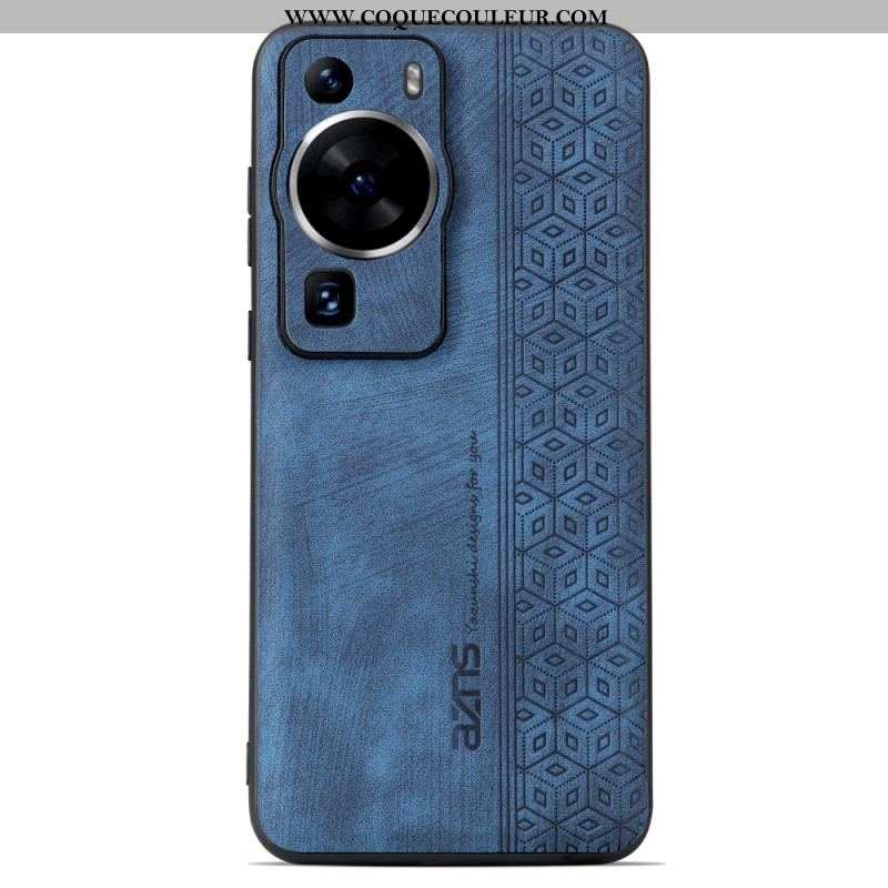 Coque Huawei P60 Pro Effet Cuir AZNS