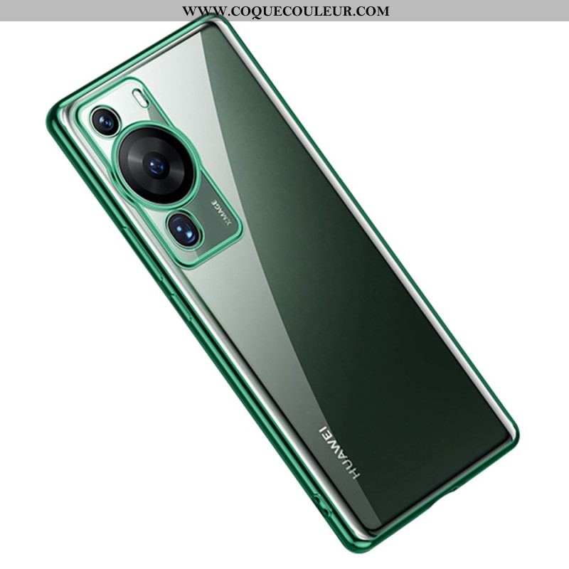 Coque Huawei P60 Pro Transparente Rebords Style Métal SULADA