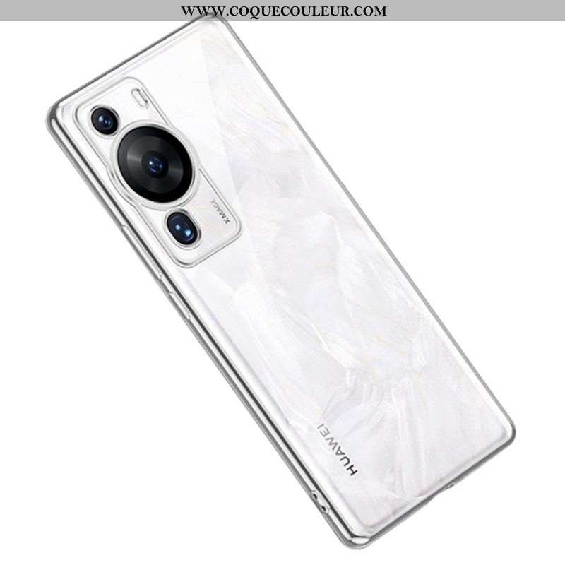 Coque Huawei P60 Pro Transparente Rebords Style Métal SULADA