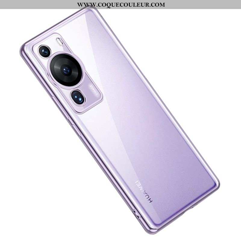 Coque Huawei P60 Pro Transparente Rebords Style Métal SULADA