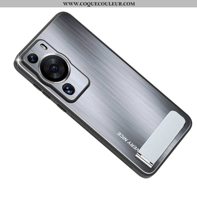 Coque Huawei P60 Pro Aluminium Brossé avec Support