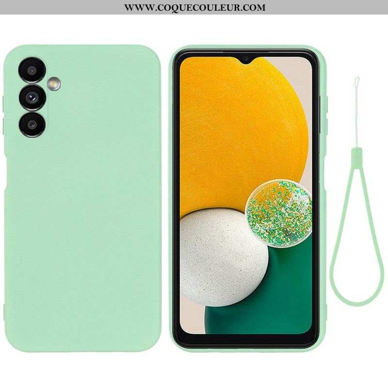 Coque Samsung Galaxy A14 5G / A14 Silicone Liquide à Lanière