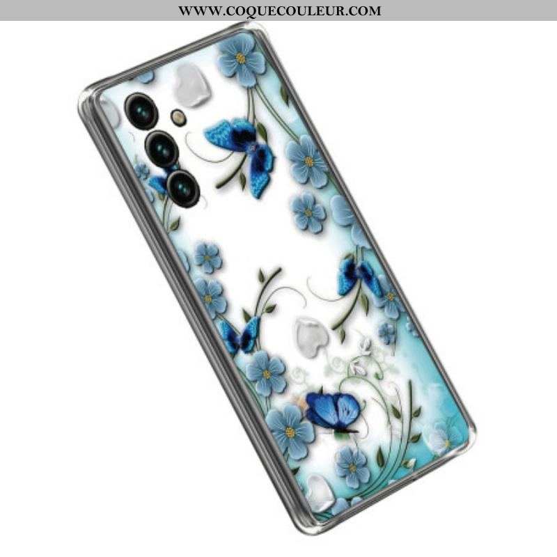 Coque Samsung Galaxy A14 5G / A14 Transparente Papillons en Vol