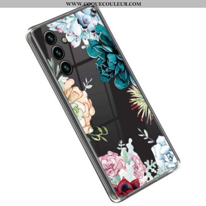 Coque Samsung Galaxy A14 5G / A14 Transparente Bouquet de Fleurs