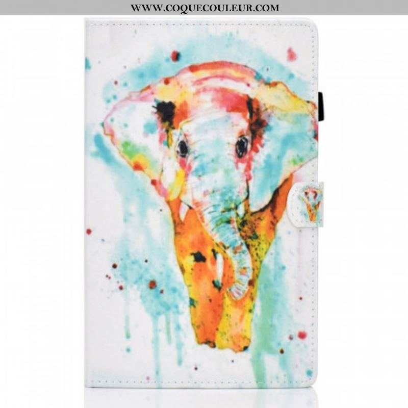 Housse Samsung Galaxy Tab A8 (2021) Éléphant Aquarelle