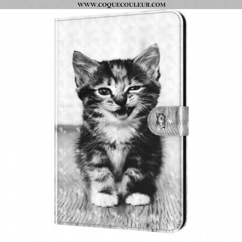 Housse Simili Cuir Samsung Galaxy Tab A8 (2021) Chaton