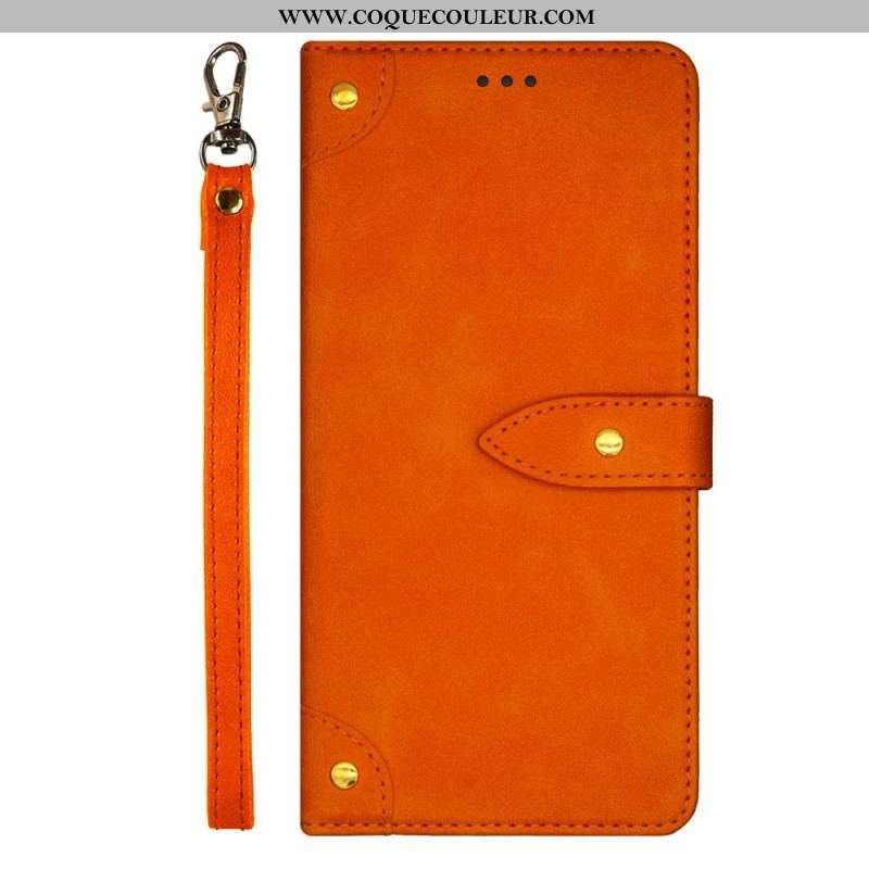 Housse Xiaomi 13 Lite Rivets et Lanière IDEWEI
