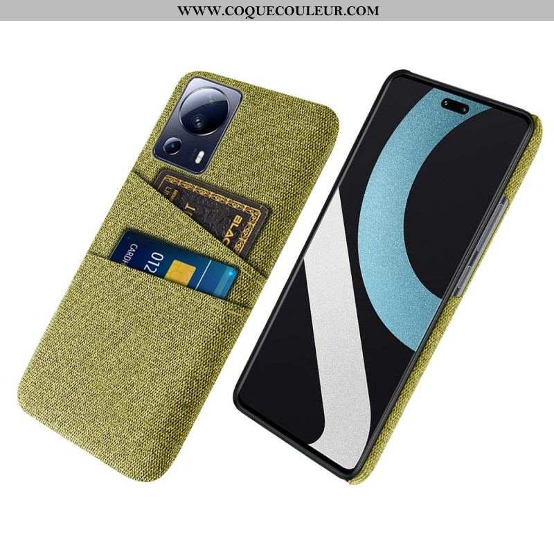 Coque Xiaomi 13 Lite Tissu avec Porte-Cartes