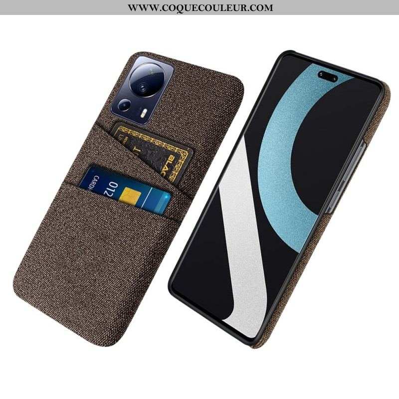 Coque Xiaomi 13 Lite Tissu avec Porte-Cartes