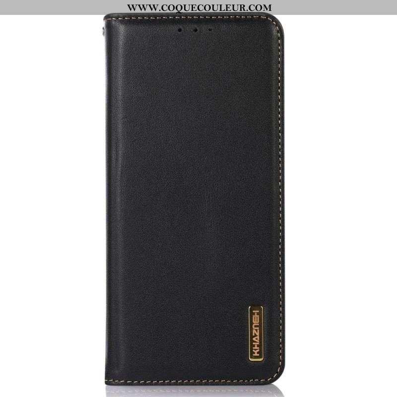 Flip Cover Xiaomi 13 Lite RFID Cuir Véritable KHAZNEH
