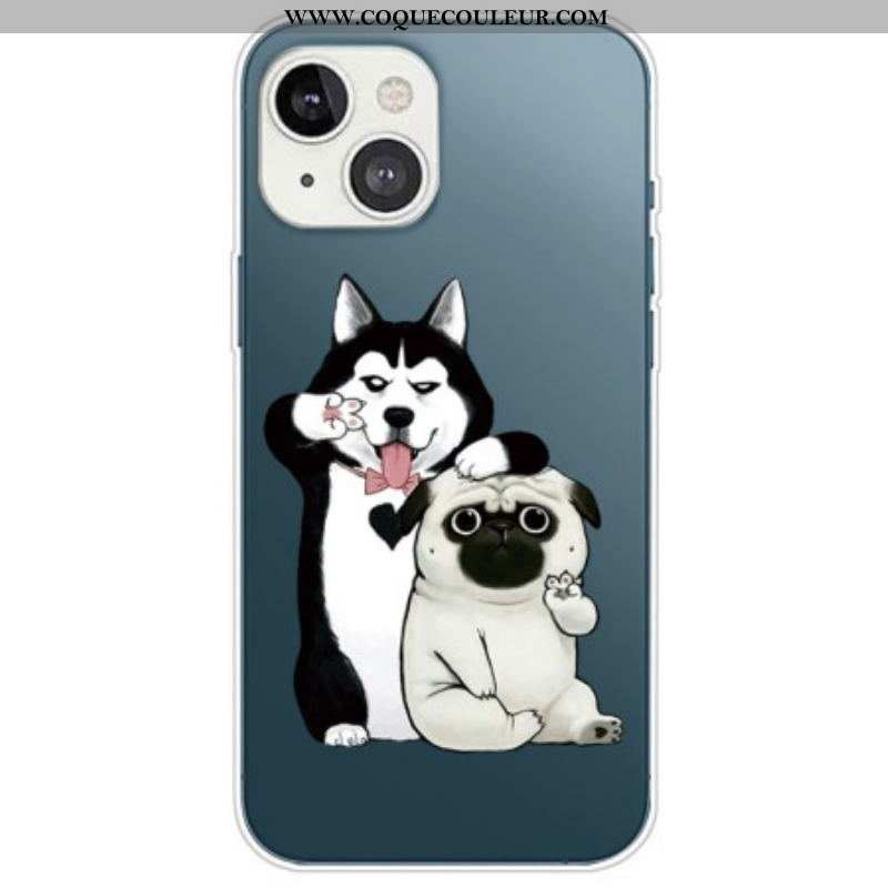 Coque iPhone 14 Plus Chiens Fun