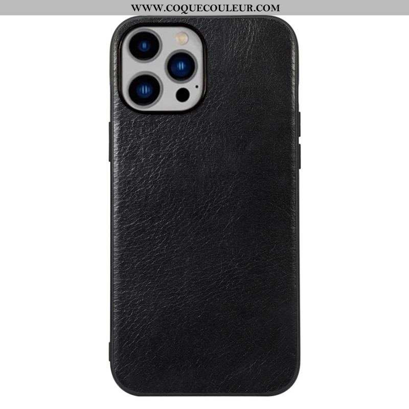 Coque iPhone 14 Plus Cuir Véritable