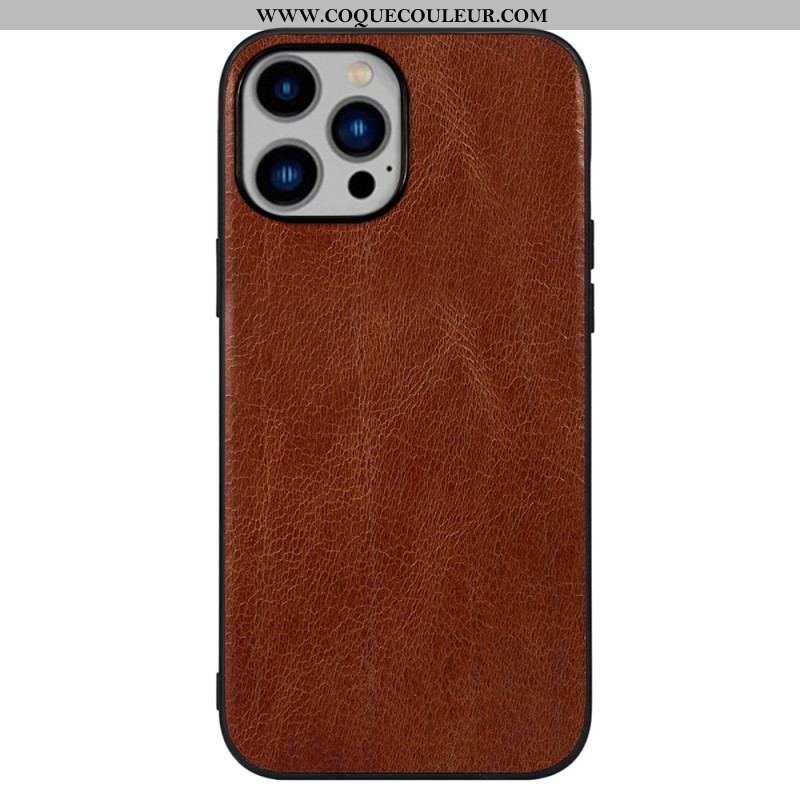 Coque iPhone 14 Plus Cuir Véritable