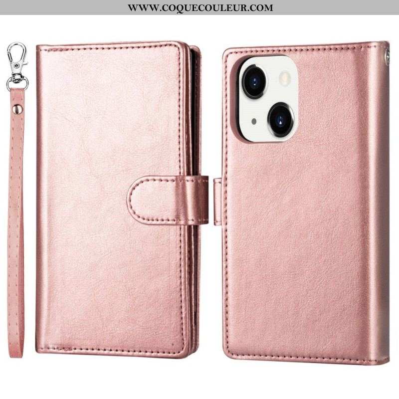 Housse iPhone 14 Plus Coque Détachable 9 Porte-Cartes