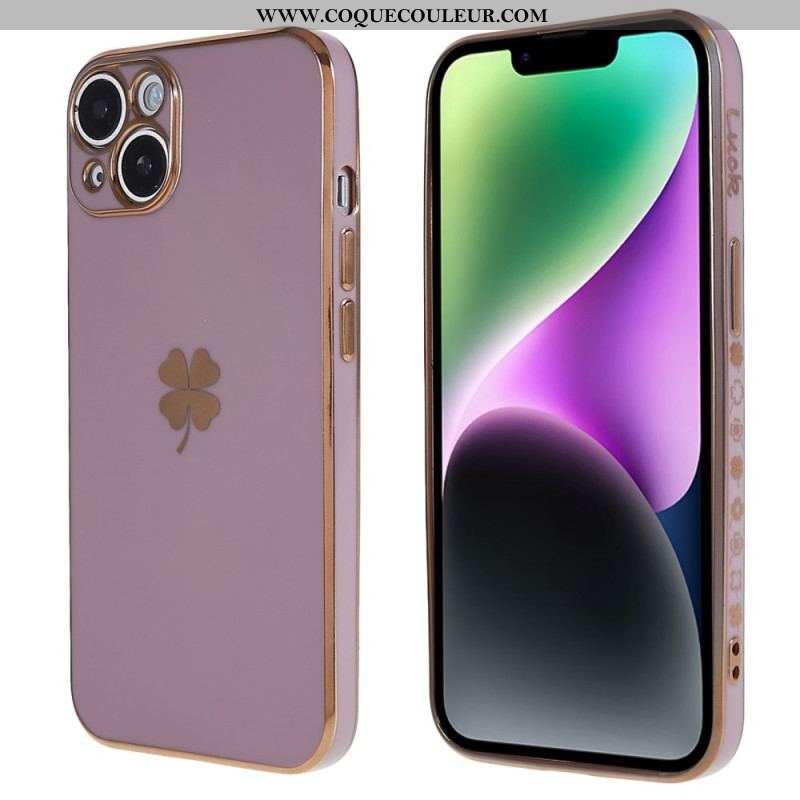 Coque iPhone 14 Plus Trèfle Lucky