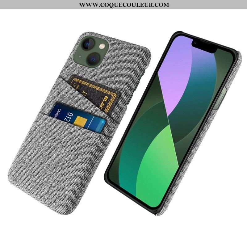 Coque iPhone 14 Plus Porte-Cartes Tissu