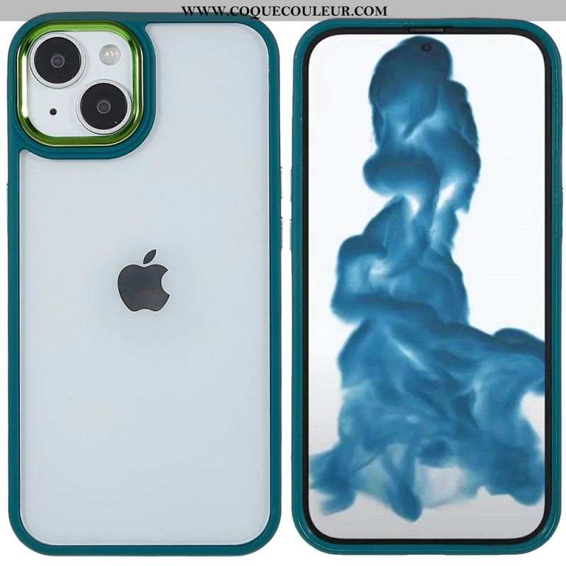 Coque iPhone 14 Plus Acrylique Rebords Silicone