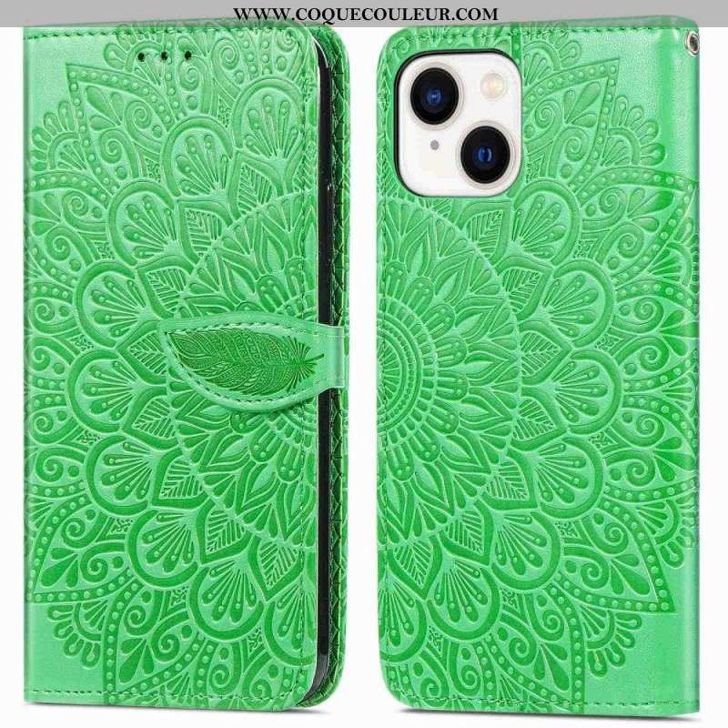 Housse iPhone 14 Plus Feuilles Tribales