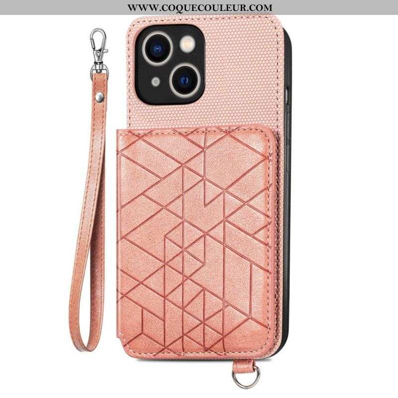 Coque iPhone 14 Plus Simili Cuir Pochette Porte-Cartes