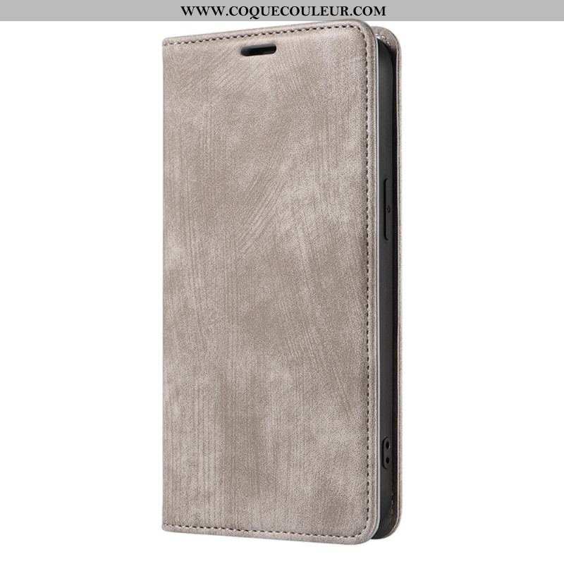 Flip Cover iPhone 14 Plus Simili Cuir Coloré