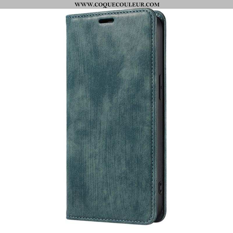 Flip Cover iPhone 14 Plus Simili Cuir Coloré