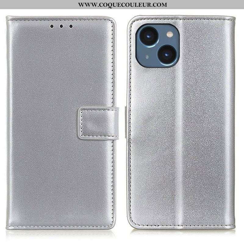 Housse iPhone 14 Plus Effet Cuir Simple