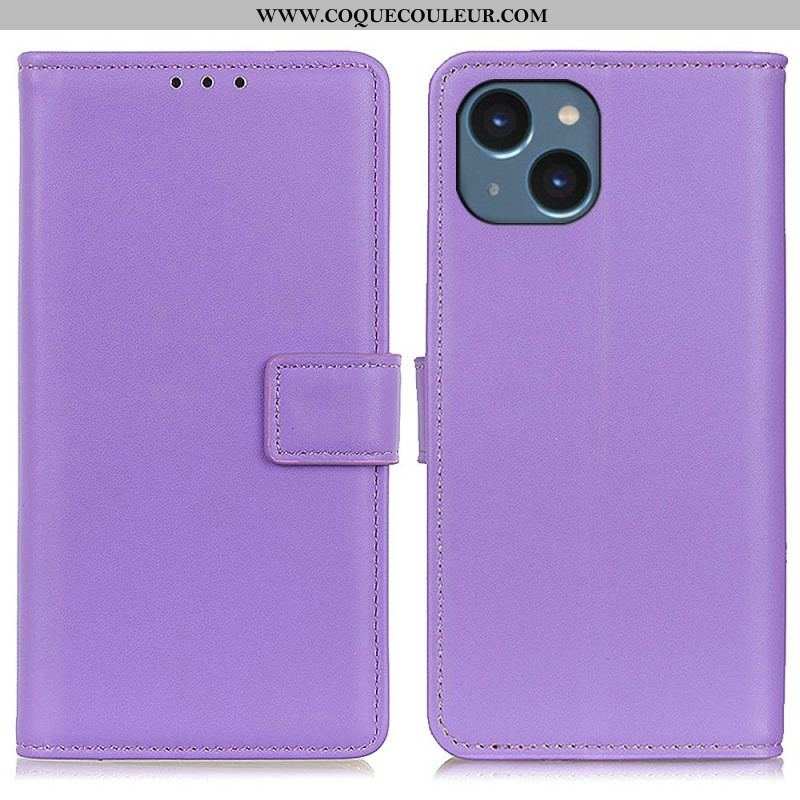 Housse iPhone 14 Plus Effet Cuir Simple