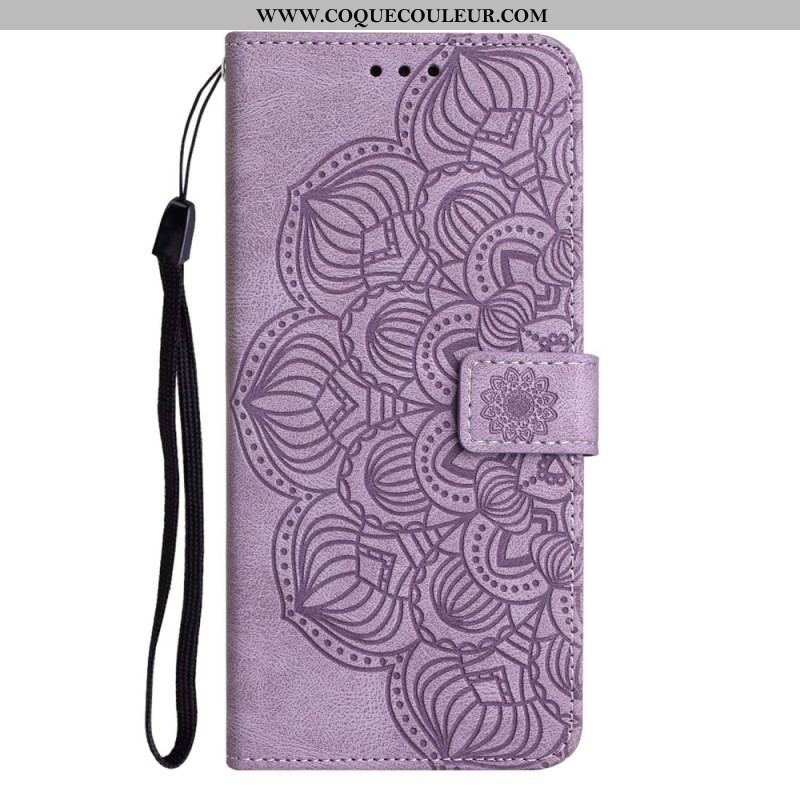 Housse iPhone 14 Plus Mandala avec Lanière