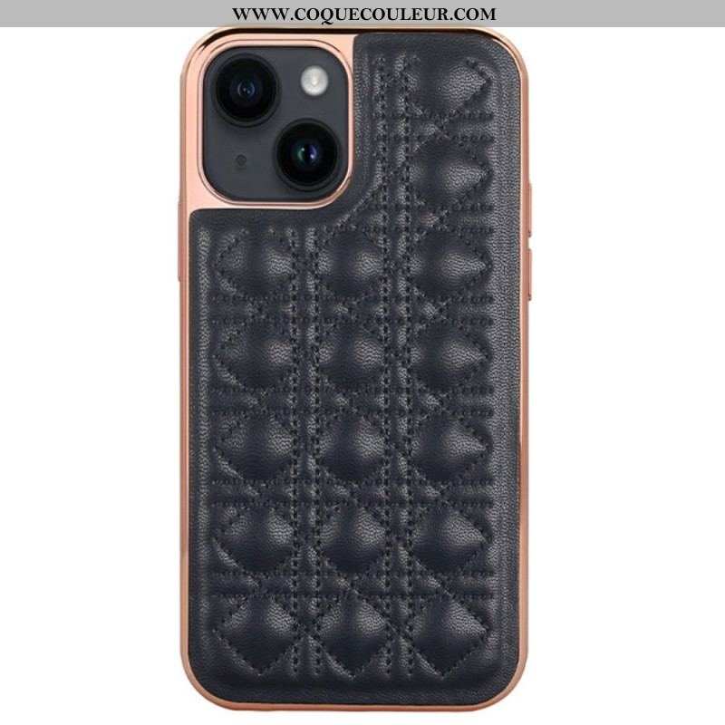 Coque iPhone 14 Plus Effet Cuir Couture VIETAO