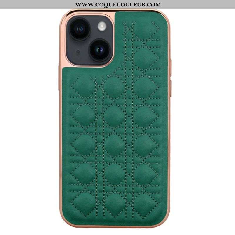 Coque iPhone 14 Plus Effet Cuir Couture VIETAO